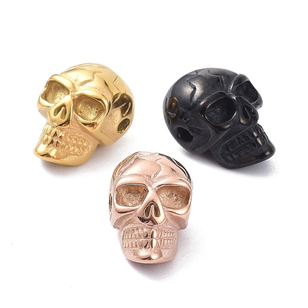 

PandaHall Ion Plating(IP) 304 Stainless Steel Beads, Skull, Mixed Color, 14x9.5x9mm, Hole: 1.6mm 304 Stainless Steel Skull