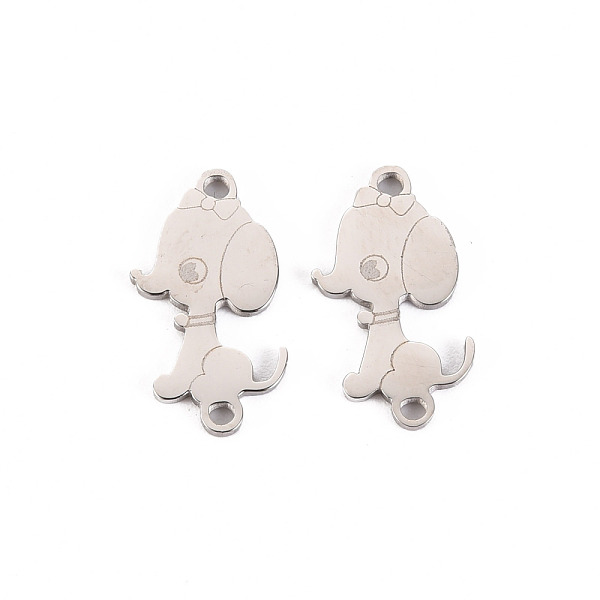 

PandaHall 304 Stainless Steel Links/Connectors, Laser Cut, Dog, Stainless Steel Color, 16x8x1mm, Hole: 1.2mm 304 Stainless Steel Dog
