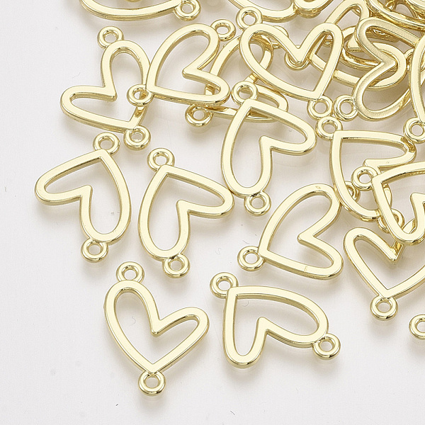 

PandaHall Alloy Links connectors, Heart, Light Gold, 17.5x13.5x1mm, Hole: 1.2mm Alloy Heart
