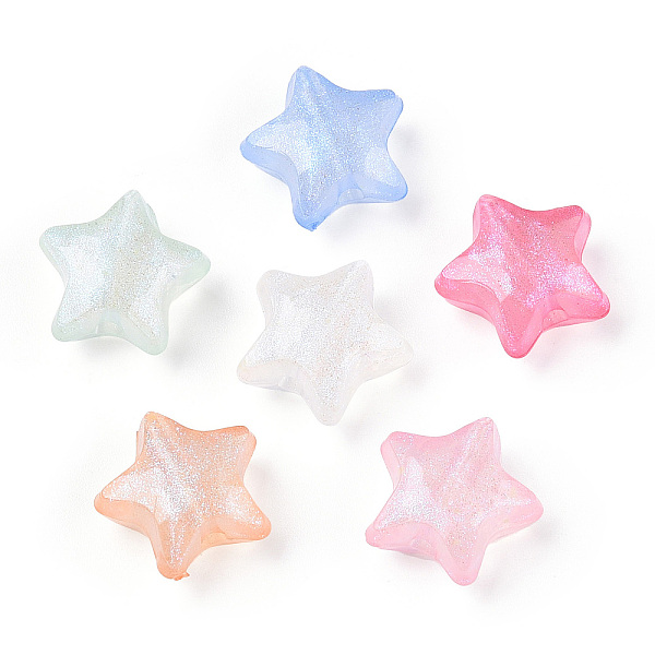 

PandaHall Luminous Acrylic Beads, Glitter Beads, Glow in the Dark, Star, Mixed Color, 14x15x8mm, Hole: 2mm, about 580pcs/500g Acrylic Star..., Multicolor