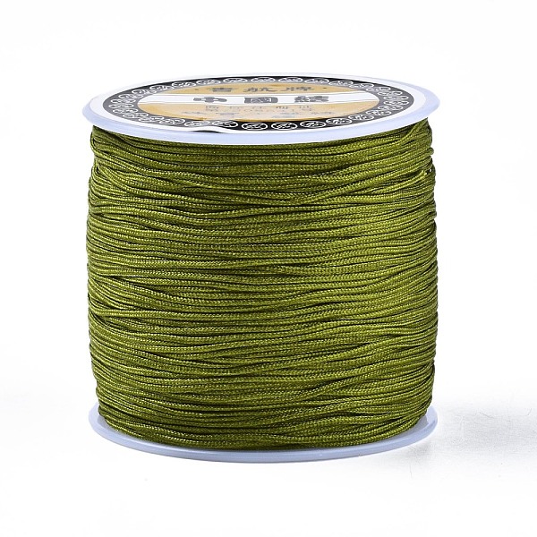 

PandaHall Nylon Thread, Chinese Knotting Cord, Olive Drab, 0.8mm, about 109.36 yards(100m)/roll Nylon Green