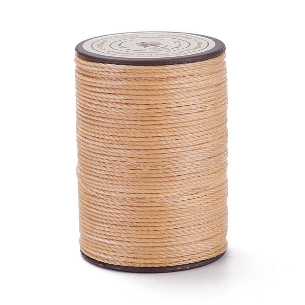

PandaHall Round Waxed Polyester Thread String, Micro Macrame Cord, Twisted Cord, for Leather Sewing Stitching, BurlyWood, 0.8mm, about 54.68..., Orange