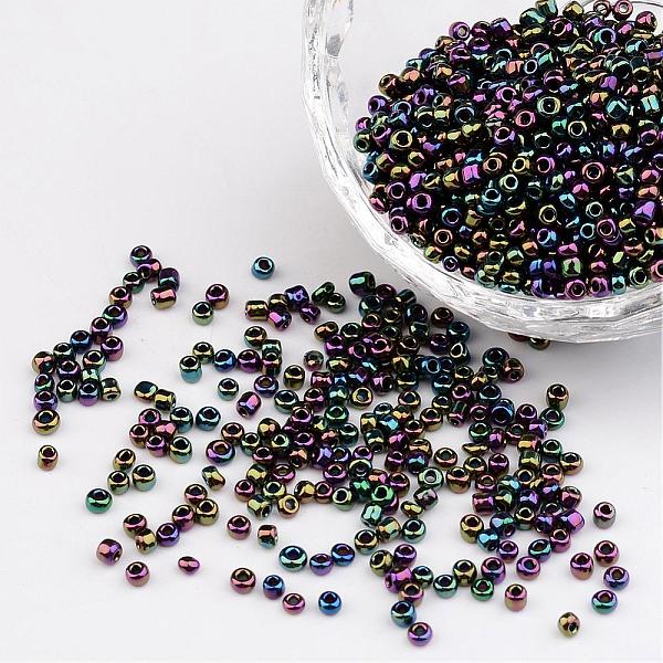 

PandaHall 12/0 Iris Round Glass Seed Beads, Colorful, 2mm, Hole: 1mm, about 3304pcs/50g Glass