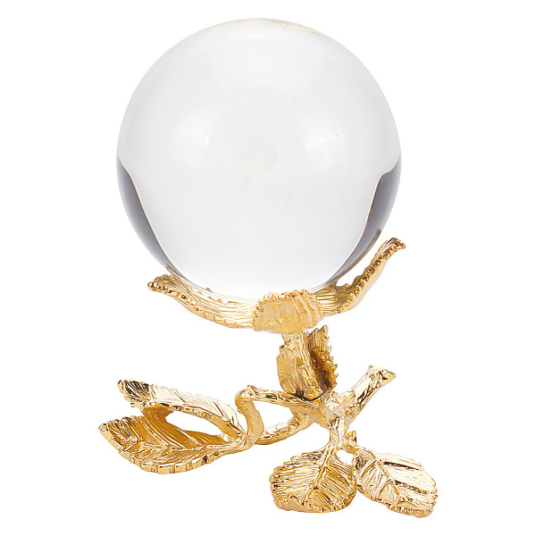 

PandaHall DELORIGIN Rose Shaped Crystal Ball Display Stand, Metal Display Holder Crystal Sphere Stand Flower Shaped Egg Rocks Stand for...