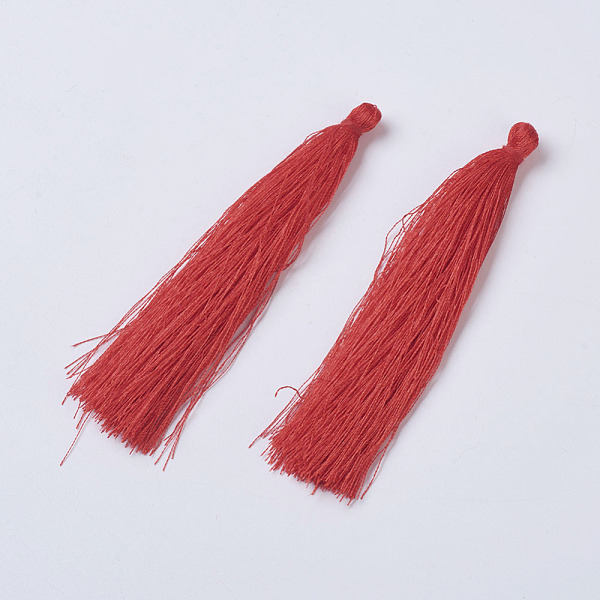 

PandaHall Polyester Tassel Pendants, Red, 88~96x8~20mm Polyester Red