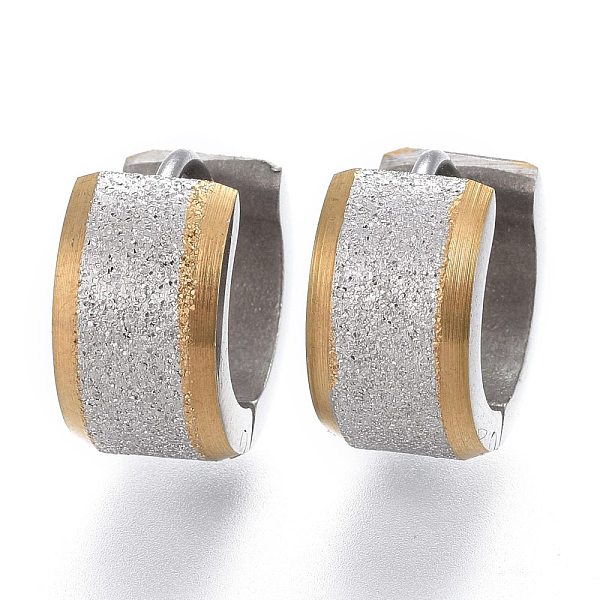 

PandaHall Textured 304 Stainless Steel Huggie Hoop Earrings, Ring, Golden & Stainless Steel Color, 12.5x13x7mm, Pin: 1mm 304 Stainless Steel...