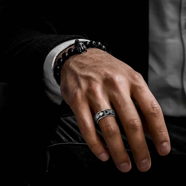 201 Stainless Steel Rotating Finger Rings
