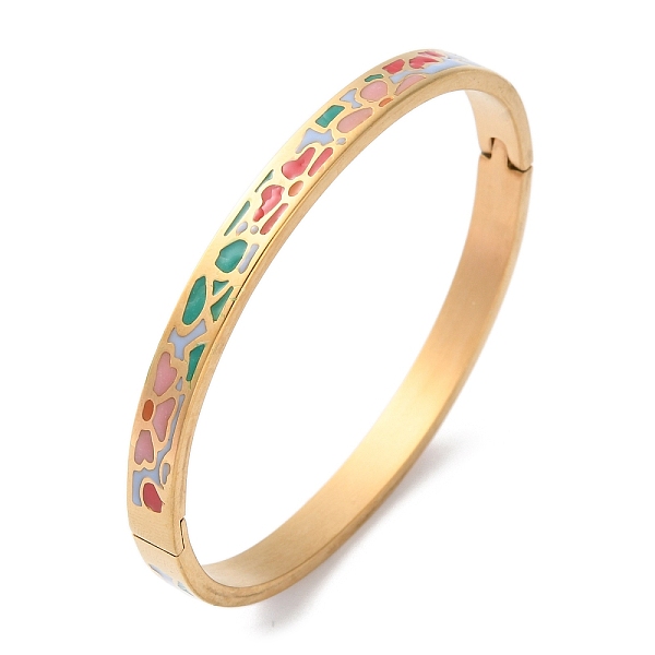 Bracciale rigido con cerniera da donna in acciaio inossidabile 304