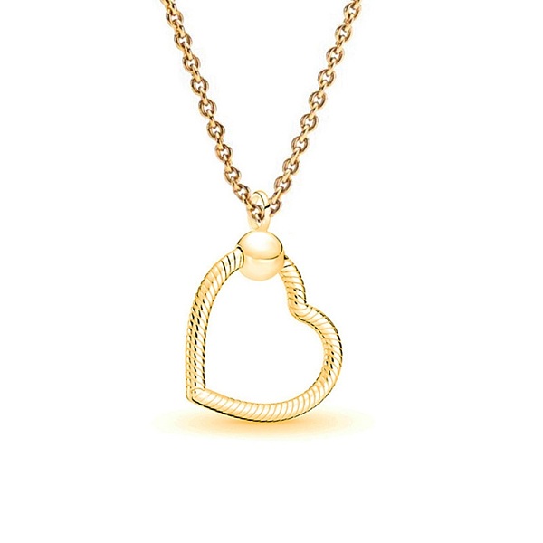 

PandaHall Openable Snake Chain Shape Brass Pendants, with European Alloy Clasp, for Large Hole Beads, Heart, Golden, 39x31x3mm, Hole: 4.5mm...