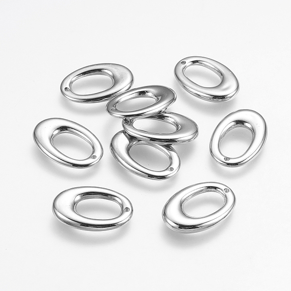 

PandaHall CCB Plastic Pendants, Oval, Platinum, 21x14x3mm, Hole: 1mm Plastic Oval
