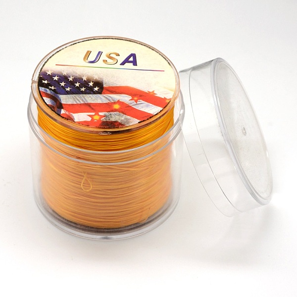 

PandaHall Flat Elastic Crystal String, Elastic Beading Thread, for Stretch Bracelet Making, Orange, 0.6mm, about 328.08 yards(300m)/roll...