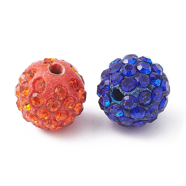 

PandaHall Pave Disco Ball Beads, Polymer Clay Rhinestone Beads, Round, Mixed Color, PP13(1.9~2mm), 6 Rows Rhinestone, 10mm, Hole: 1.5mm..., Multicolor