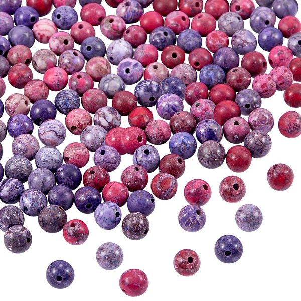 

PandaHall 2 Strands 2 Colors Natural American Turquoise Beads Strands, Dyed & Heated, Round, Mixed Color, 6mm, Hole: 1mm, about..., Multicolor