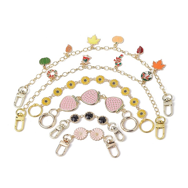 

PandaHall Alloy Enamel Decorative Bag Purse Chains, Mixed Style, Mixed Color, 11.7~32.1cm Alloy+Enamel Mixed Shapes Multicolor