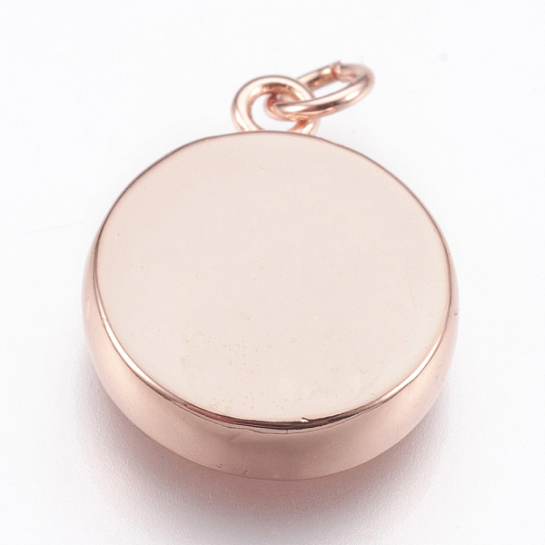 

PandaHall Brass Pendant Cabochon Settings, Plain Edge Bezel Cups, Flat Round Charms, Rose Gold, Tray: 10mm, 14x11.5x3mm, Hole: 2mm Brass...