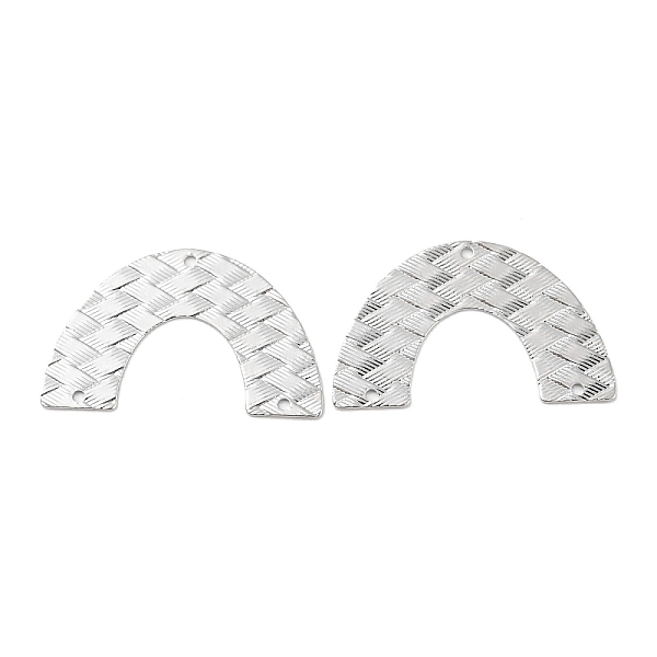 

PandaHall Brass Chandelier Component Links, Braided Texture, Arch Connector, Real Platinum Plated, 21x34x0.5mm, Hole: 1mm Brass Arch
