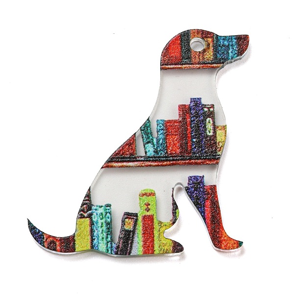 

PandaHall Opaque Acrylic Pendants, Book Charm, Dog, 33x34x2mm, Hole: 2mm Acrylic Dog