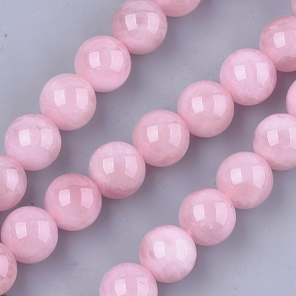 PandaHall Natural Rose Quartz Beads Strands, Round, 12mm, Hole: 1mm, about 33~37pcs/strand, 15.3 inch Rose Quartz Round
