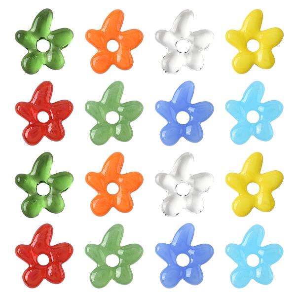 16Pcs 8 Colors Handmade Lampwork Beads