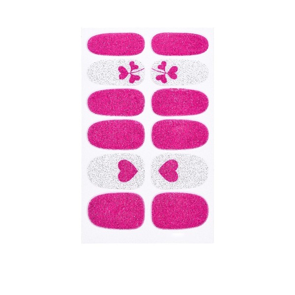 

PandaHall Avocados & Strawberries & Flowers Full Cover Nail Art Stickers, Glitter Powder Decals, Self Adhesive, for Nail Tips Decorations..., Red