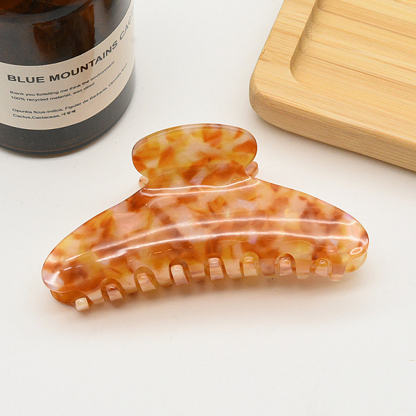 

PandaHall Large Cellulose Acetate(Resin) Hair Claw Clips, Tortoise Shell Non Slip Jaw Clamps for Girl Women, Dark Orange, 110mm Cellulose...