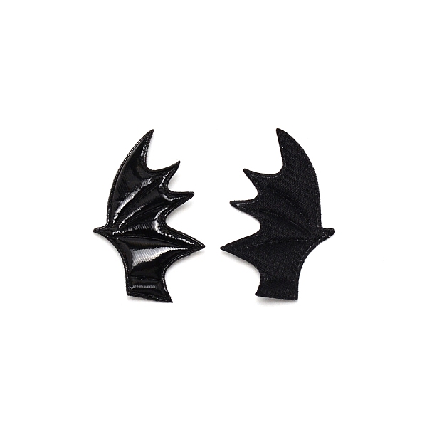 

PandaHall Leather Bat's Ring Wing Ornament Accessories, for Hair Ornament & Costume Accessory, Black, 60x35x2mm Leather Wing Black