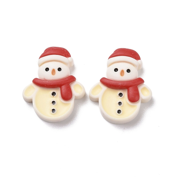 

PandaHall Christmas Theme Opaque Resin Cabochons, DIY Accessories, Snowman, Red, 25.5x12x7mm Resin Snowman Red