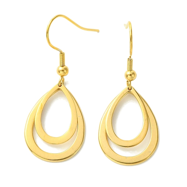 

PandaHall Vacuum Plating 304 Stainless Steel Dangle Earrings for Women, Hollow Teardrop, Golden, 40.5x15.7mm 304 Stainless Steel Teardrop