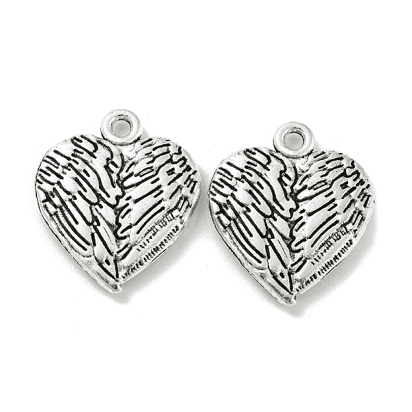 

PandaHall Tibetan Style Alloy Pendants, Heart Charms, Nickel, Antique Silver, 21x18x2.5mm, Hole: 1.8mm Alloy Heart