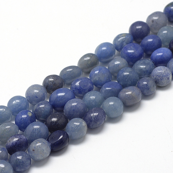 

PandaHall Natural Blue Aventurine Beads Strands, Oval, 8~15x7~12x4~12mm, Hole: 1mm, about 30~45pcs/strand, 15.7 Blue Aventurine Oval