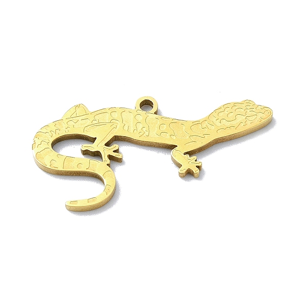 

PandaHall 201 Stainless Steel Pendants, Laser Cut, Gecko Charm, Golden, 14x30x1.5mm, Hole: 1.6mm 201 Stainless Steel Gecko