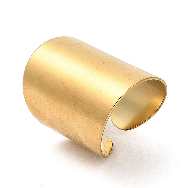 

PandaHall 304 Stainless Steel Open Cuff Ring, Wide Plain Band Ring, Golden, US Size 8 1/4(18.3mm) 304 Stainless Steel