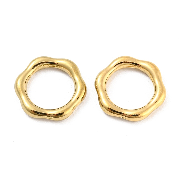 

PandaHall 304 Stainless Steel Linking Rings, Flower, Real 18K Gold Plated, 13.5x12.5x2mm, Inner Diameter: 8.5mm 304 Stainless Steel Flower