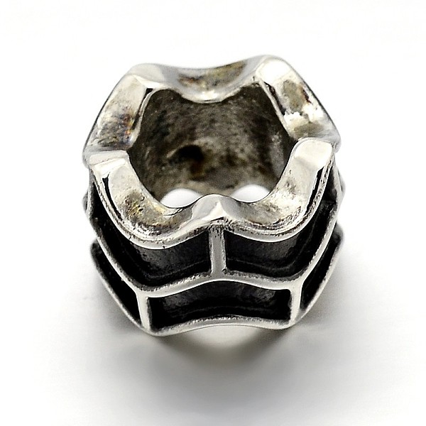 

PandaHall Retro 304 Stainless Steel Beads, Column, Antique Silver, 8x11mm, Hole: 6mm 304 Stainless Steel Column