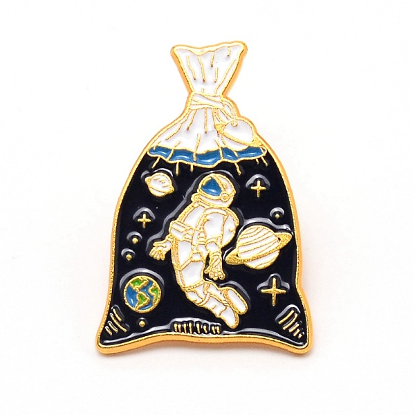 

PandaHall Bag with Astronaut Cartoon Enamel Pin, Zinc Alloy Enamel Brooch for Jacket Backpack Hat Pant Accessories, Black, 30.5x20x10.5mm...