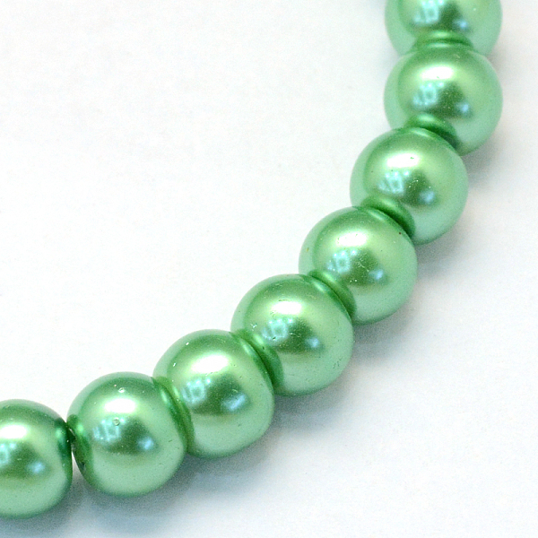 

PandaHall Baking Painted Pearlized Glass Pearl Round Bead Strands, Medium Sea Green, 6~7mm, Hole: 1mm, about 145pcs/strand, 31.4 inch Glass...
