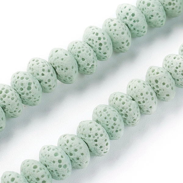 Brins de perles de pierre de lave naturelle