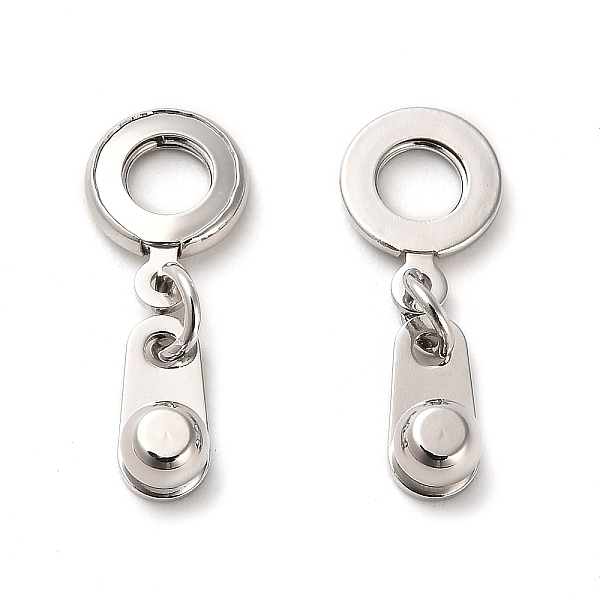 

PandaHall Rack Plating Brass Charms, Real Platinum Plated, 13x9x5mm, Hole: 1.2mm Brass Oval