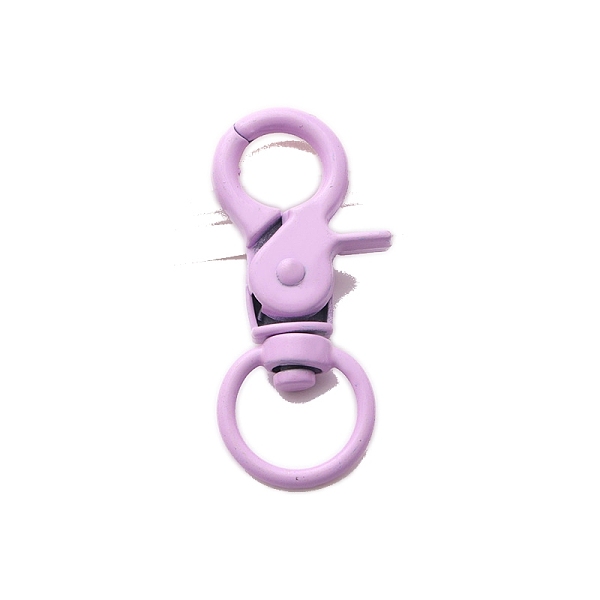 

PandaHall Spray Painted Iron Swivel Lobster Claw Clasps, Plum, 45mm Iron Purple