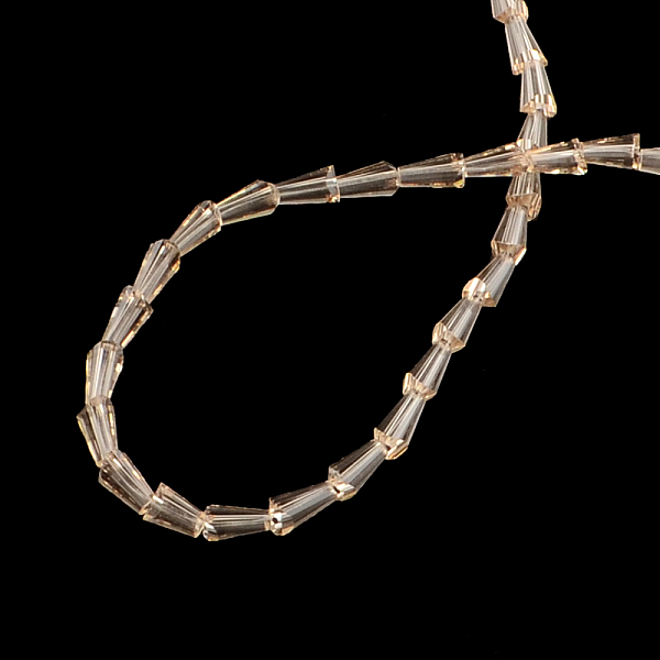 

PandaHall Transparent Glass Bead Strands, teardrop, Rosy Brown, 6~6.5x3~3.5mm, Hole: 1mm, about 100pcs/strand, 22~25.9 inch Glass Teardrop...