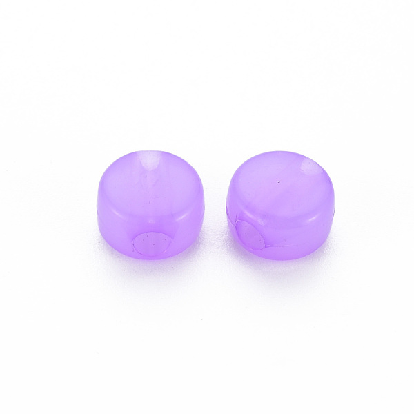 

PandaHall Transparent Acrylic Beads, Dyed, Flat Round, Dark Orchid, 8.5x5.5mm, Hole: 2.5mm, about 1774pcs/500g Acrylic Flat Round