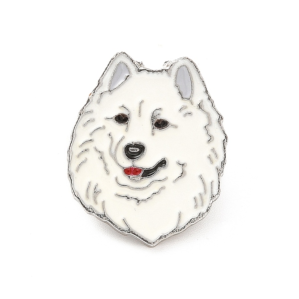 

PandaHall Dog Enamel Pin with Brass Butterfly Clutches, Alloy Badge for Backpack Clothing, Samoyed, 25x20.5x10mm, Pin: 1.1mm Alloy+Enamel...