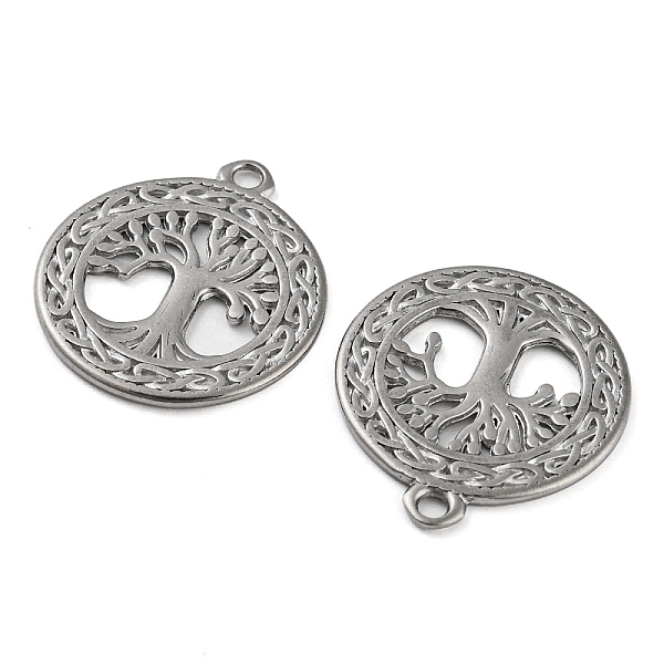 

PandaHall 316 Stainless Steel Pendants, Flat Round with Tree of Life Charm, Stainless Steel Color, 25x22x1.5mm, Hole: 2mm 316 Surgical...