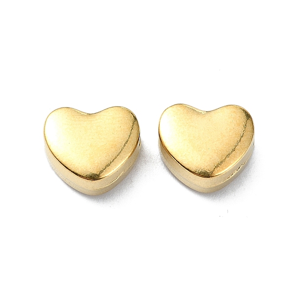 

PandaHall Ion Plating(IP) 304 Stainless Steel Beads, Heart, Real 18K Gold Plated, 8x9x4.5mm, Hole: 1.4mm 304 Stainless Steel Heart