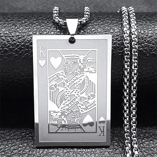 

PandaHall 304 Stainless Steel Pendant Necklace, Rectangle Playing Card, Stainless Steel Color, 22.91 inch(58.2cm) 304 Stainless Steel...