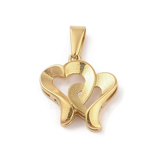 

PandaHall Vacuum Plating 304 Stainless Steel Pendants, Heart Charm, Golden, 20.5x18.5x4.5mm, Hole: 6x3mm 304 Stainless Steel Heart