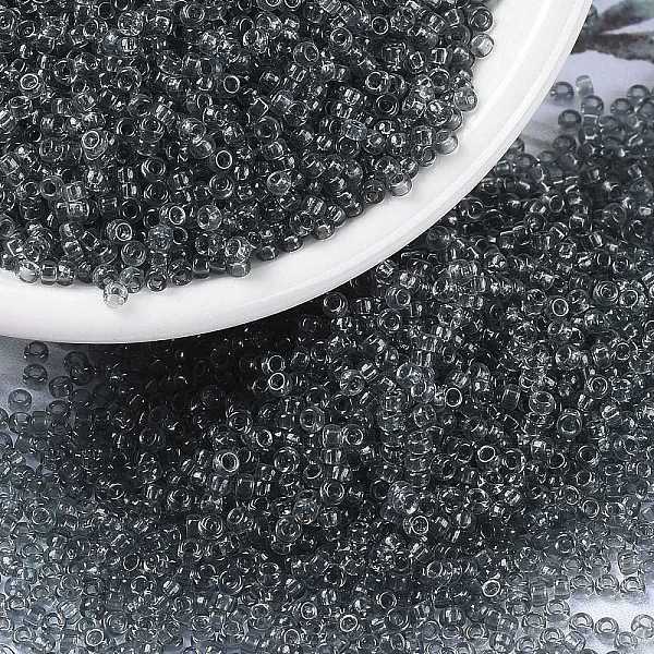 

PandaHall MIYUKI Round Rocailles Beads, Japanese Seed Beads, (RR152) Transparent Gray, 15/0, 1.5mm, Hole: 0.7mm, about 27777pcs/50g Glass...