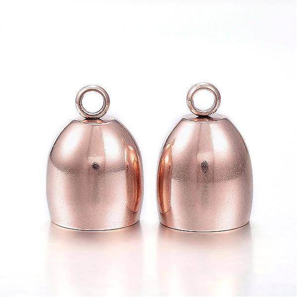 

PandaHall Ion Plating(IP) 304 Stainless Steel Cord Ends, End Caps, Rose Gold, 14x10mm, Hole: 2mm, Inner Diameter: 8mm 304 Stainless Steel