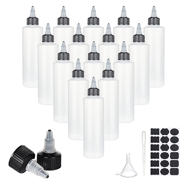 

PandaHall Plastic Glue Bottles, with PVC Chalkboard Sticker Labels, Disposable Plastic Transfer Pipettes and Plastic Funnel Hopper, Mixed..., Multicolor