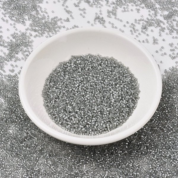 

PandaHall MIYUKI Delica Beads, Cylinder, Japanese Seed Beads, 11/0, (DB2393) Inside Dyed Silver, 1.3x1.6mm, Hole: 0.8mm, about 10000pcs/bag..., Gray